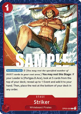 Striker (OP03-020) - Pillars of Strength Pre-Release Cards