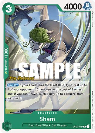 (OP03-027) Sham - Pillars of Strength Pre-Release Cards Normal