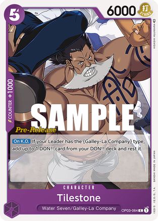 (OP03-064) Tilestone - Pillars of Strength Pre-Release Cards Normal