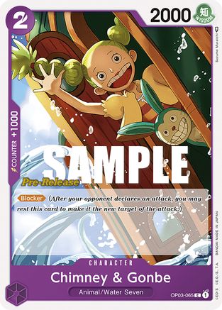 (OP03-065) Chimney & Gonbe - Pillars of Strength Pre-Release Cards Normal