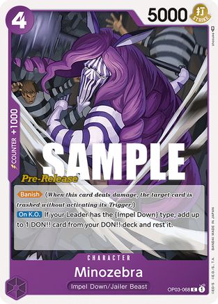 (OP03-068) Minozebra - Pillars of Strength Pre-Release Cards Normal