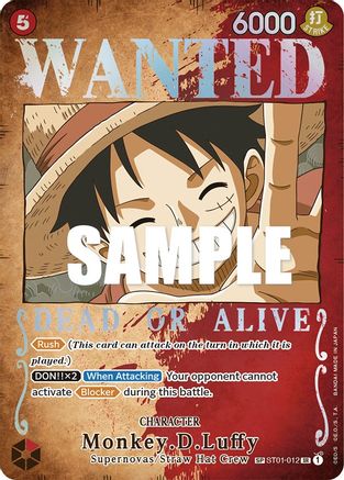 Monkey.D.Luffy (Wanted Poster) (ST01-012) - Pillars of Strength Foil