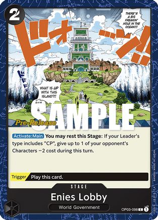 (OP03-098) Enies Lobby - Pillars of Strength Pre-Release Cards Normal