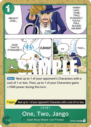 (OP03-039) One, Two, Jango - Pillars of Strength Pre-Release Cards Normal