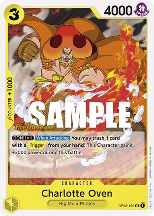 (OP03-105) Charlotte Oven - Pillars of Strength Pre-Release Cards Normal