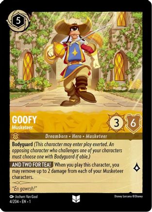 (004/204)  Goofy - Musketeer - The First Chapter  Cold Foil