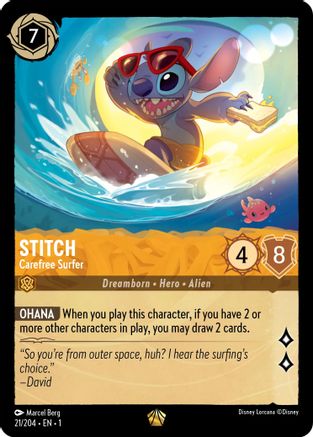 (021/204)  Stitch - Carefree Surfer - The First Chapter  Normal