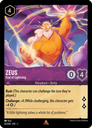 Zeus - God of Lightning (61/204) - The First Chapter Cold Foil