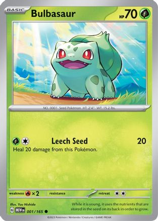 Bulbasaur (1/165) - SV Scarlet & Violet 151 Reverse Holofoil - Common