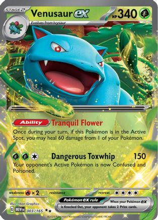 Venusaur ex (3/165) - SV Scarlet & Violet 151 Holofoil - Double Rare