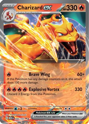 Charizard ex (6/165) - SV Scarlet & Violet 151 Holofoil - Double Rare