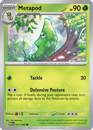 Metapod (11/165) - SV Scarlet & Violet 151 Reverse Holofoil - Common