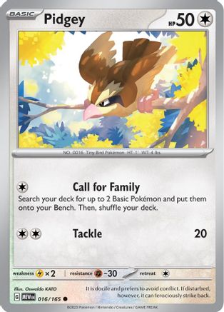 Pidgey (16/165) - SV Scarlet & Violet 151  - Common