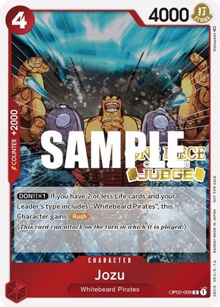 (OP02-008) Jozu (Judge) - One Piece Promotion Cards Foil