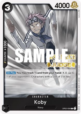 (OP02-098) Koby (Judge) - One Piece Promotion Cards Foil