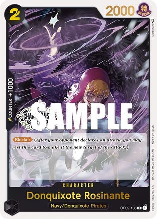 (OP02-108) Donquixote Rosinante (Store Championship Participation Pack) - One Piece Promotion Cards Foil