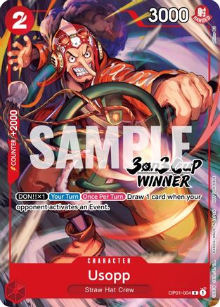 Usopp (3-on-3 Cup) [Winner] (OP01-004) - One Piece Promotion Cards