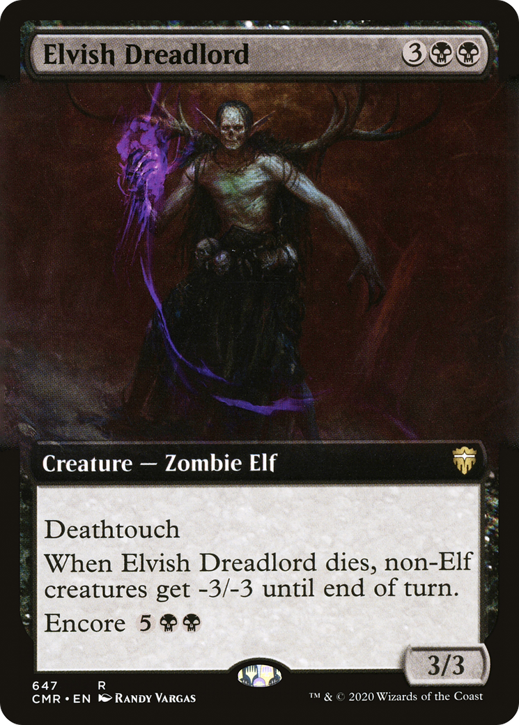 Elvish Dreadlord (Extended Art)  (CMR-647) - Commander Legends: (Extended Art) Foil