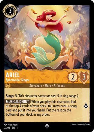 Ariel - Spectacular Singer (2/204) - The First Chapter Cold Foil