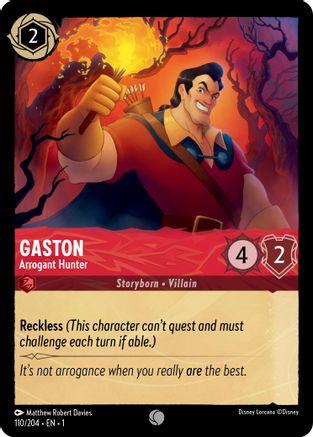 (110/204)  Gaston - Arrogant Hunter - The First Chapter  Cold Foil
