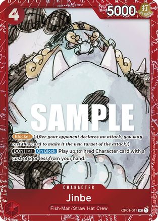 (OP01-014) Jinbe (Premium Card Collection -ONE PIECE FILM RED Edition-) - One Piece Promotion Cards Foil