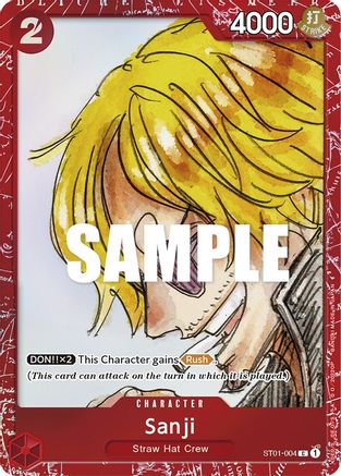 Sanji (Premium Card Collection -ONE PIECE FILM RED Edition-) (ST01-004) - One Piece Promotion Cards Foil