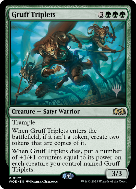 Gruff Triplets (PWOE-172P) - Wilds of Eldraine Promos Foil