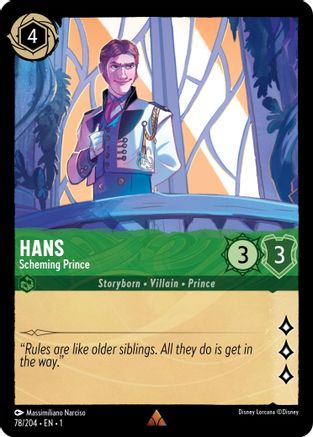 (078/204)  Hans - Scheming Prince - The First Chapter  Cold Foil