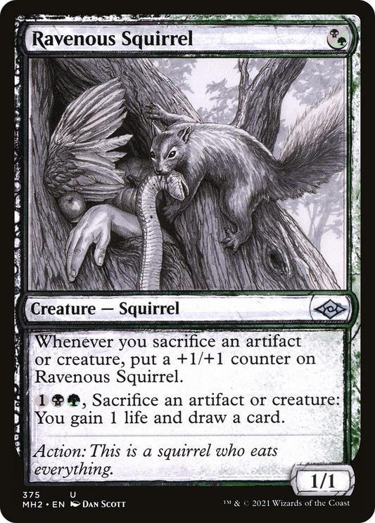 Ravenous Squirrel (MH2-375) - Modern Horizons 2: (Showcase)