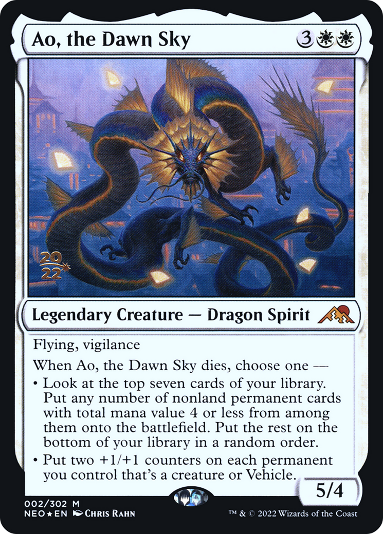 Ao, the Dawn Sky (PNEO-02S) - Kamigawa: Neon Dynasty Promos Foil