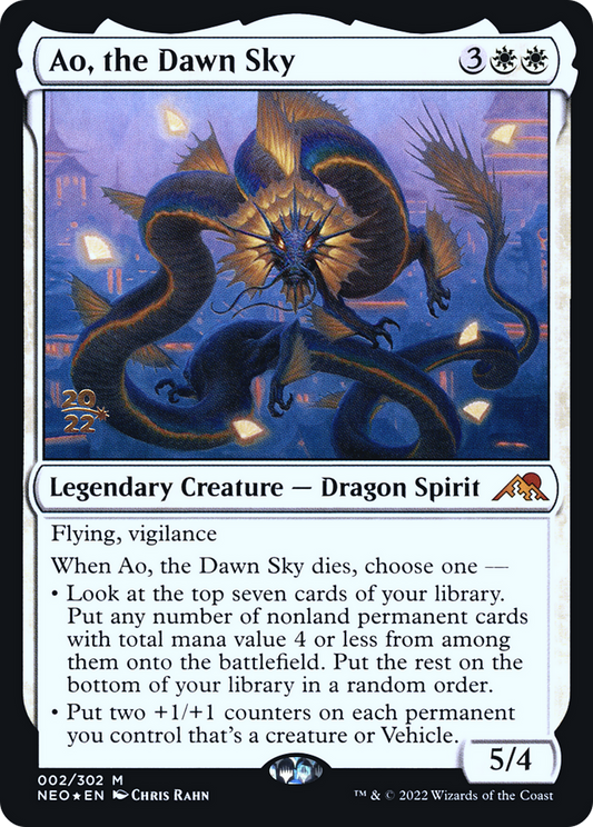 Ao, the Dawn Sky (PNEO-02S) - Kamigawa: Neon Dynasty Promos Foil