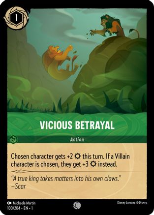 (100/204)  Vicious Betrayal - The First Chapter  Cold Foil