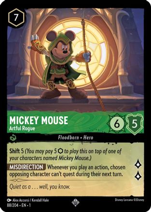 (088/204)  Mickey Mouse - Artful Rogue - The First Chapter  Cold Foil
