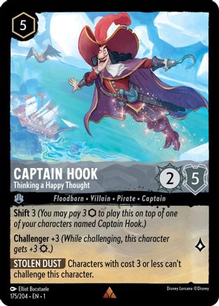 (175/204)  Captain Hook - Thinking a Happy Thought - The First Chapter  Cold Foil
