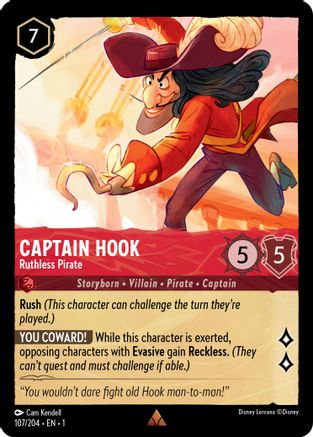 (107/204)  Captain Hook - Ruthless Pirate - The First Chapter  Cold Foil