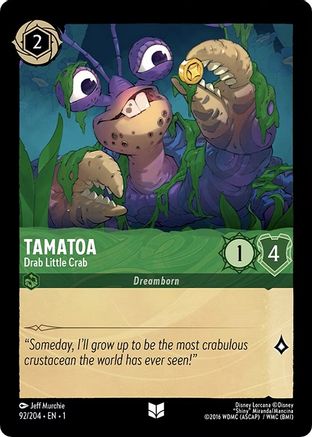 (092/204)  Tamatoa - Drab Little Crab - The First Chapter  Cold Foil
