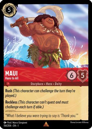(114/204)  Maui - Hero to All - The First Chapter  Cold Foil