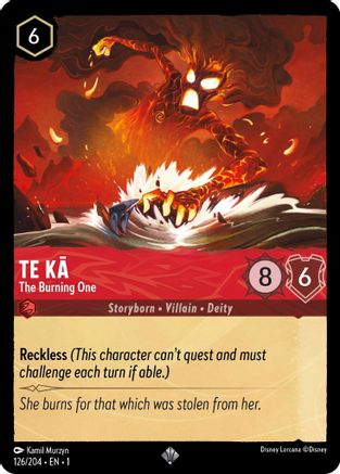 (126/204)  Te Ka - The Burning One - The First Chapter  Cold Foil