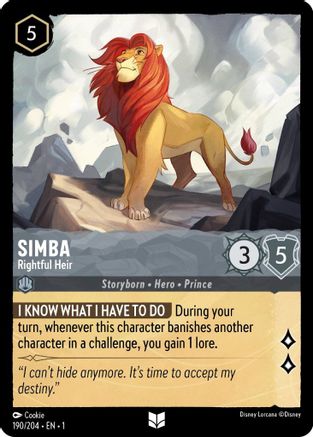 Simba - Rightful Heir (190/204) - The First Chapter Cold Foil