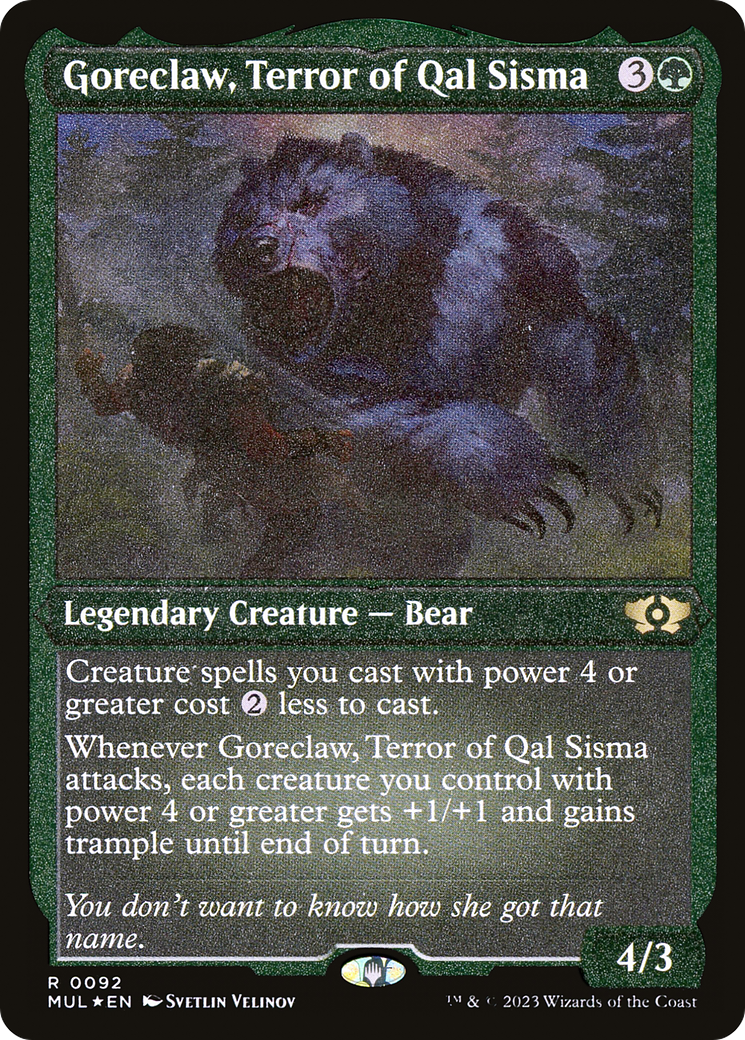 Goreclaw, Terror of Qal Sisma (MUL-092) - Multiverse Legends Etched Foil