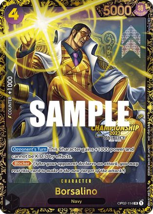 Borsalino (Championship 2023) (OP02-114) - One Piece Promotion Cards Foil