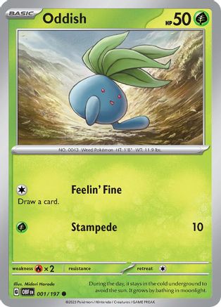 Oddish 1 - SV03 Obsidian Flames Reverse Holofoil