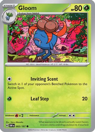 Gloom (2/197) - SV03 Obsidian Flames Reverse Holofoil - Common