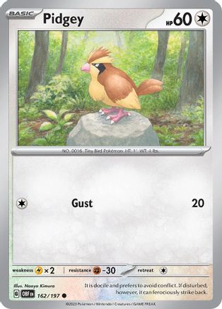 Pidgey 162 - SV03 Obsidian Flames Reverse Holofoil