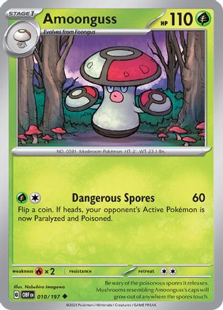 Amoonguss (10/197) - SV03 Obsidian Flames Reverse Holofoil - Uncommon
