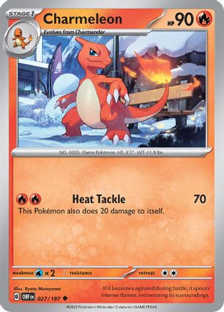 Charmeleon (27/197) - SV03 Obsidian Flames  - Uncommon