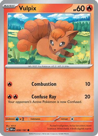 Vulpix (28/197) - SV03 Obsidian Flames  - Common