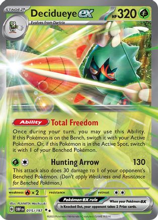 Decidueye ex (15/197) - SV03 Obsidian Flames Holofoil - Double Rare