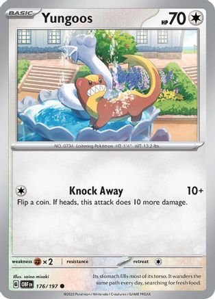 Yungoos (176/197) - SV03 Obsidian Flames Reverse Holofoil - Common