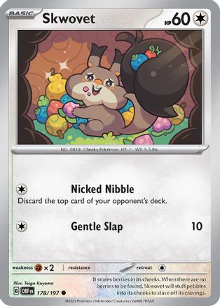 Skwovet (178/197) - SV03 Obsidian Flames Reverse Holofoil - Common